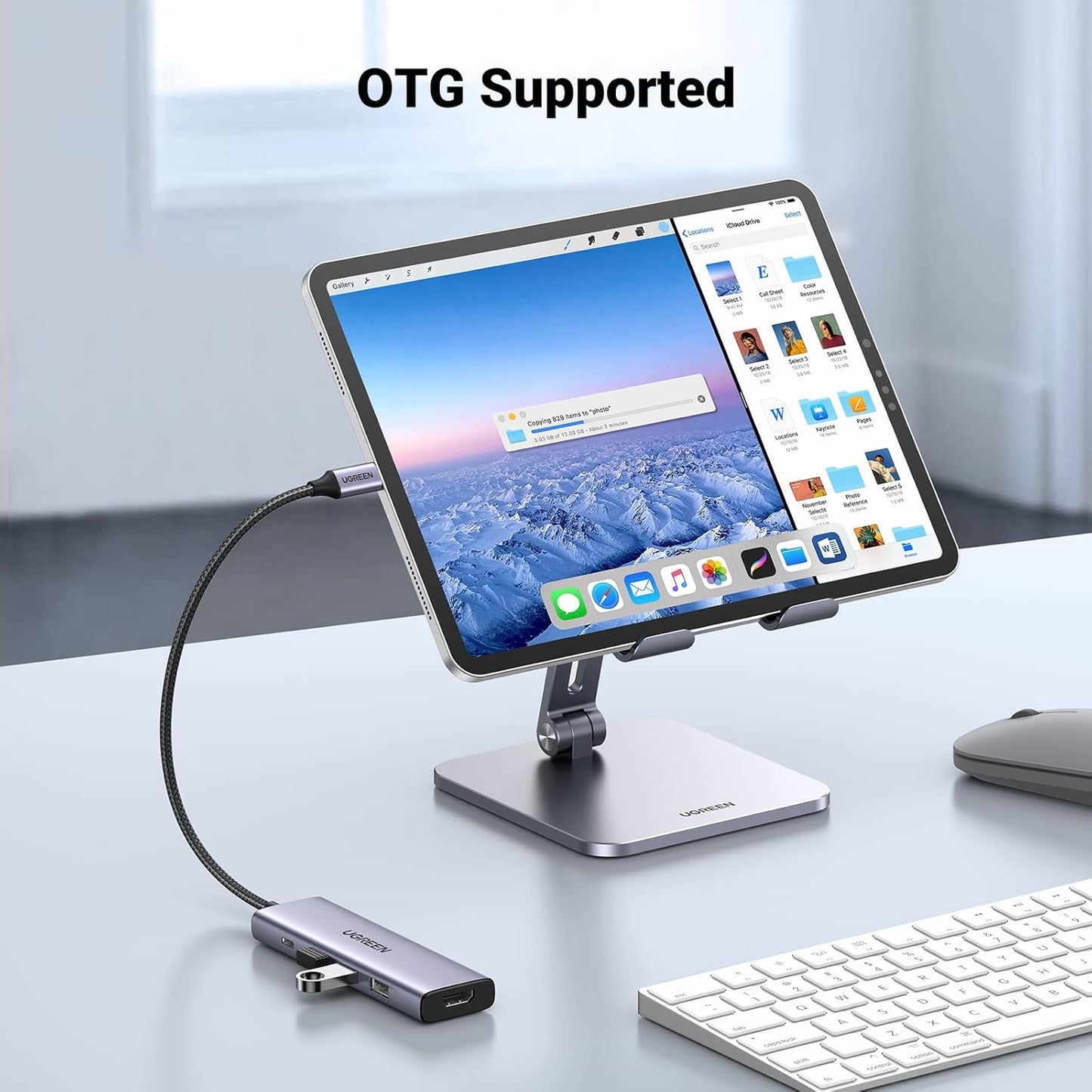 UGREEN CM511 USB-C Hub, 3 x USB-A 3.0 - 1 x USB-C - 1 x HDMI, Gray