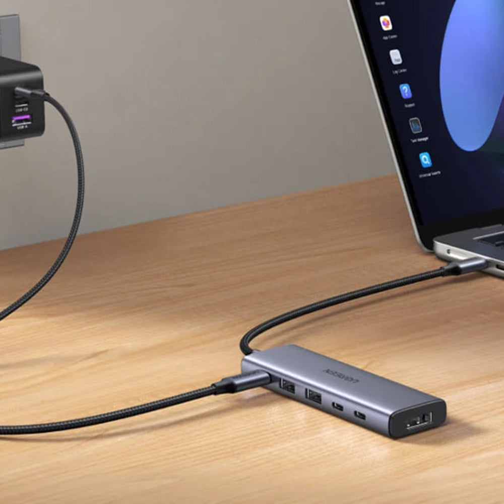 Hub USB-C UGREEN CM511 (75586), 6in1, Grau