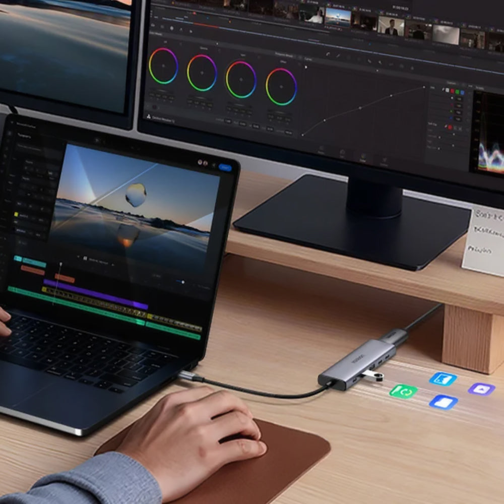 Hub USB-C UGREEN CM511 (75586), 6in1, Grau