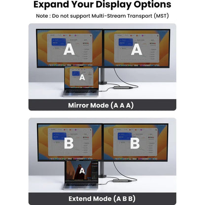 Hub USB-C UGREEN CM639 (45520), 2 x USB-A 3.2 - 3 x USB-C - 1 x HDMI - 1 x VGA - 1 x Jack 3.5mm - 1 x RJ45 - 1 x SD - 1 x microSD, Gris