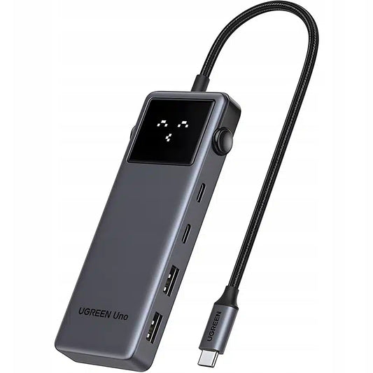 Hub USB-C UGREEN CM888 Uno, 2 x USB-A 3.2 - 3 x USB-C - 1 x HDMI, Gris