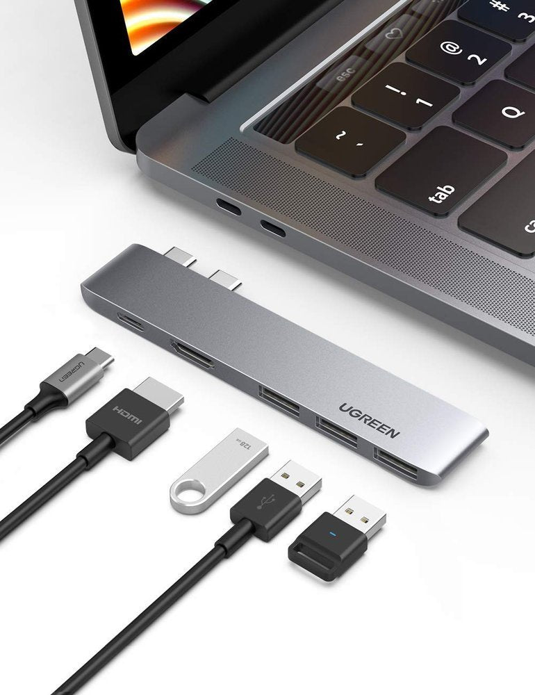 Hub USB-C UGREEN pour Apple MacBook Pro / Air Series, 3 x USB-A 3.0 - 1 x USB-C - 1 x HDMI, Gris