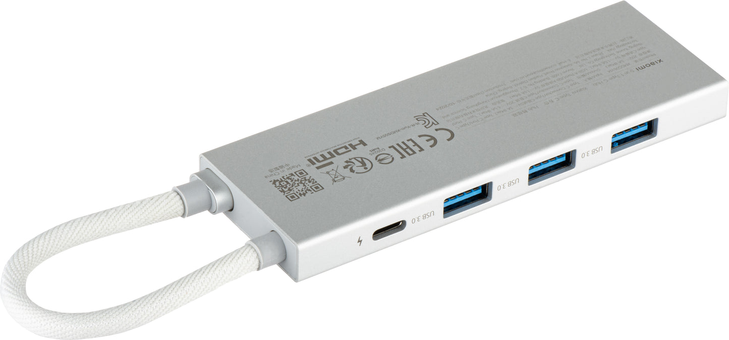 Hub USB-C Xiaomi, 3 x USB-A 3.0 - 1 x USB-C - 1 x HDMI, Wit BHR8804GL