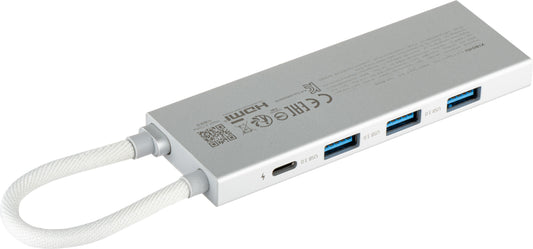 Hub USB-C Xiaomi, 3 x USB-A 3.0 - 1 x USB-C - 1 x HDMI, Blanc BHR8804GL