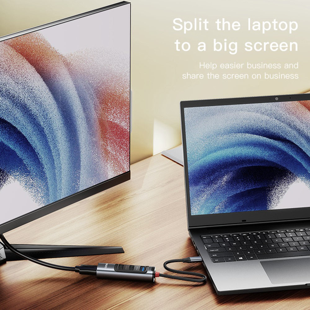 USB-C Hub Yesido HB22, 5in1, Grijs