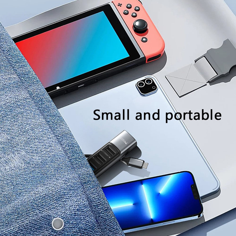 USB-C Hub Yesido HB24, 5in1, Grijs