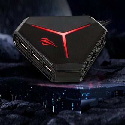 Hub USB HAVIT H95, 10en1, Noir