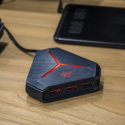 Hub USB HAVIT H95, 10en1, Noir