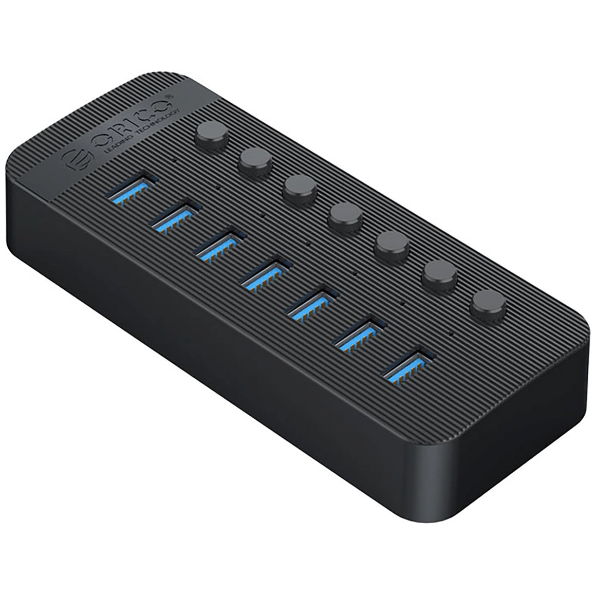USB-Hub Orico CT2U3-7AB, 7 x USB-A 3.0, Schwarz