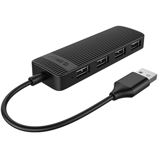 Hub USB Orico FL02, 4 x USB-A, Zwart