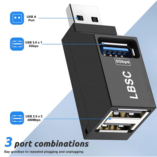 Techsuit H11 EchoLink USB Hub, 3in1, Black