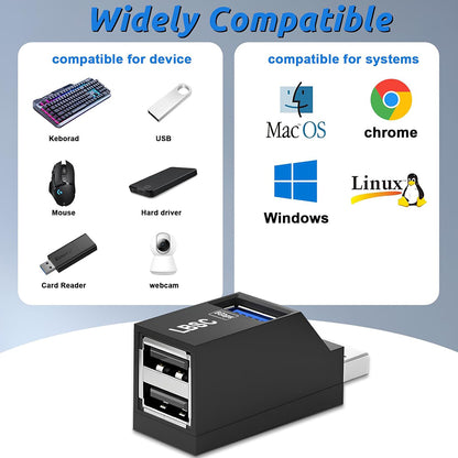 USB-Hub Techsuit H11 EchoLink, 3in1, Schwarz