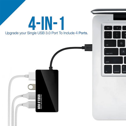 Hub USB Techsuit H15 QuantumNode, 4en1, Noir