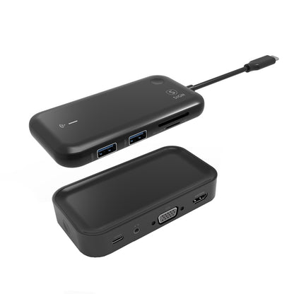 Hub USB-C SiGN, 1 x USB-C - 1 x HDMI - 1 x VGA - 1 x prise 3,5 mm, noir SN-TVBT01 SN-TVBT01