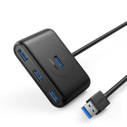 Hub USB UGREEN CR113, 4 x USB-A 3.0, 1m, Zwart