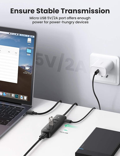 USB-hub UGREEN CM416, 4 x USB-A 3.0, 1m, Zwart