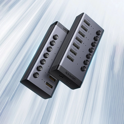 UGREEN CM481 USB-hub, 7 x USB-A 3.0, Grijs