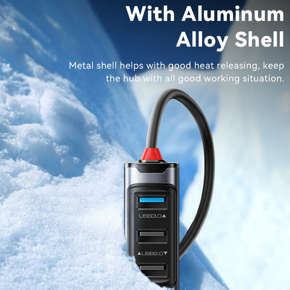 USB / USB-C Hub Yesido HB21, 5in1, Grau