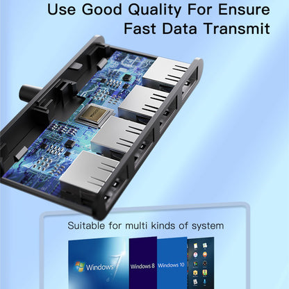 USB-hub Yesido HB12, 4in1, Grijs