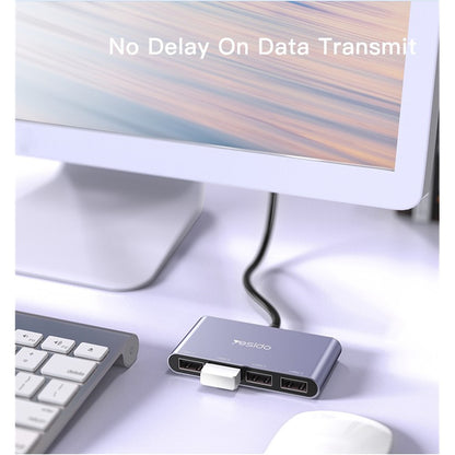 USB-hub Yesido HB12, 4in1, Grijs