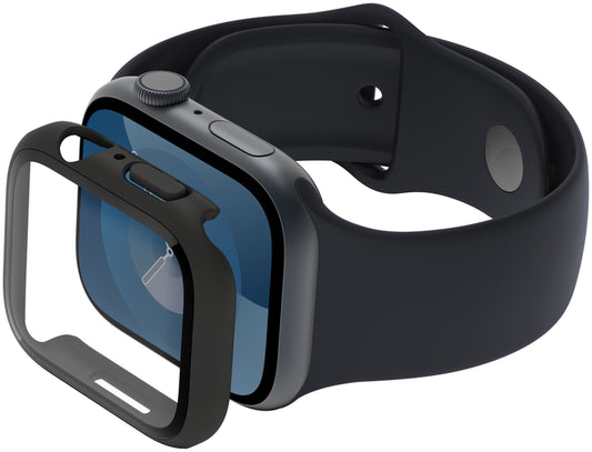 Belkin ScreenForce TemperedCurve hoesje voor Apple Watch 44mm / 45mm Series, Zwart OVG004zzBK-REV
