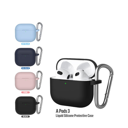 Blueo Liquid Hülle für Apple AirPods 3, Schwarz