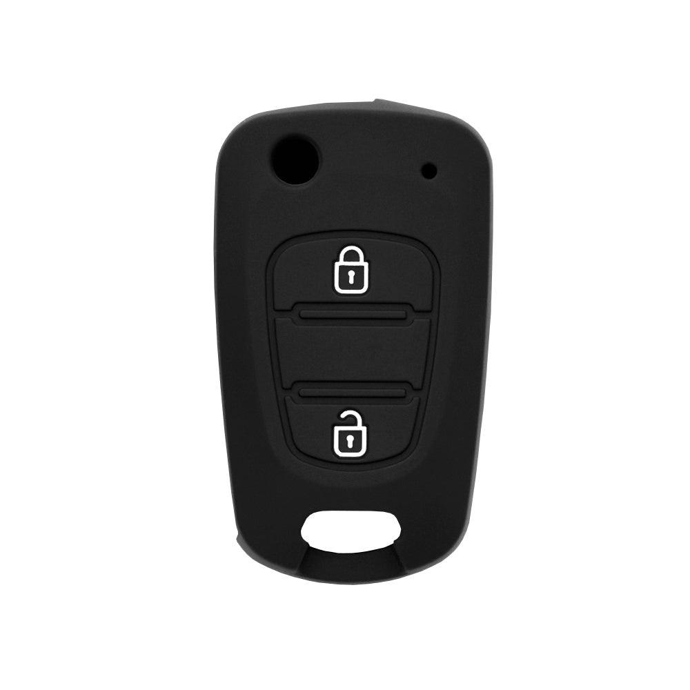 Housse de clé auto Techsuit 2003.04 pour Hyundai Elantra / Kia Picanto, noire