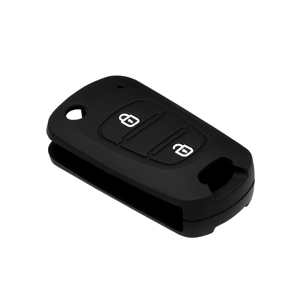Housse de clé auto Techsuit 2003.04 pour Hyundai Elantra / Kia Picanto, noire
