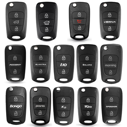 Housse de clé auto Techsuit 2003.04 pour Hyundai Elantra / Kia Picanto, noire