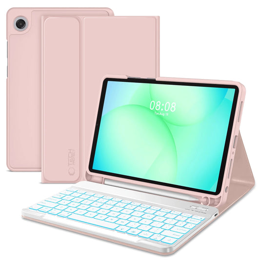 Étui avec clavier pour Samsung Galaxy Tab A11+ / Tab A9+, Tech-Protect, SC PEN, Rose