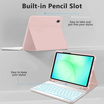 Schutzhülle mit Tastatur für Samsung Galaxy Tab A11+ / Tab A9+, Tech-Protect, SC PEN, Rosa
