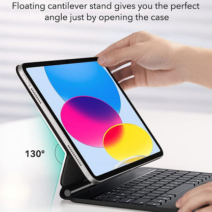 Housse avec clavier pour Apple iPad (2025) / (2022), ESR, Rebound, Noire, Reconditionnée