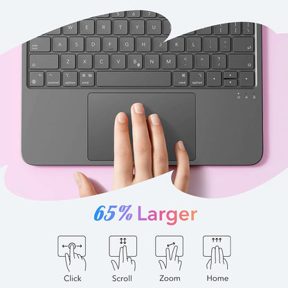 Toetsenbordhoes voor Apple iPad Air 11 (2026) / iPad Air 11 (2025) / Air 11 (2024) / Air (2022) / Air (2020), ESR, Flex, Grijs