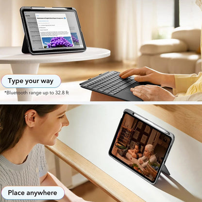 Toetsenbordhoes voor Apple iPad Air 11 (2026) / iPad Air 11 (2025) / Air 11 (2024) / Air (2022) / Air (2020), ESR, Flex, Grijs