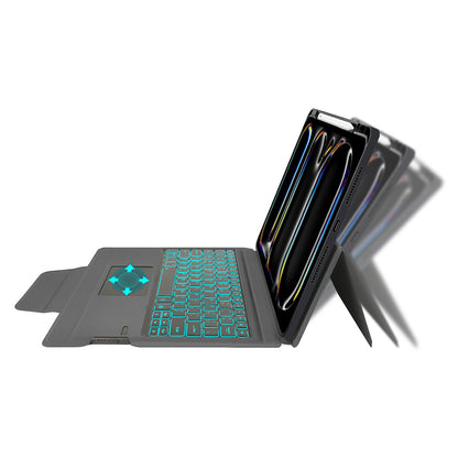 Tastaturhülle für Apple iPad Pro 13 (2024), Techsuit, KeyTab Pro, Schwarz