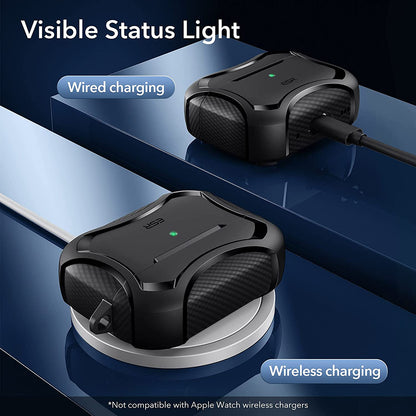 Étui ESR Cyber Armor Tough pour Apple AirPods Pro Series, Noir