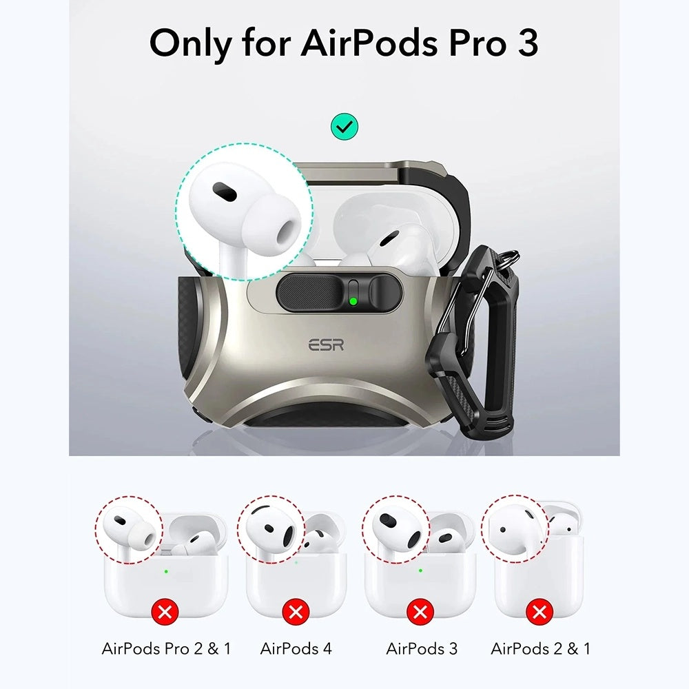 ESR Cyber FlickLock hoes voor Apple AirPods Pro 3, Gri