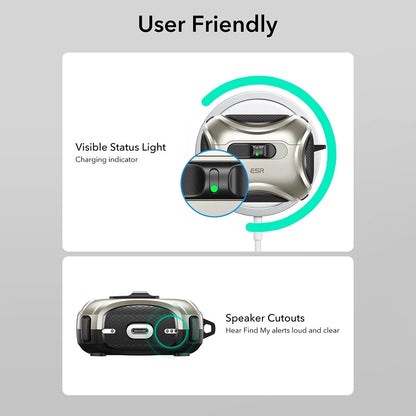 ESR Cyber FlickLock hoes voor Apple AirPods Pro 3, Gri