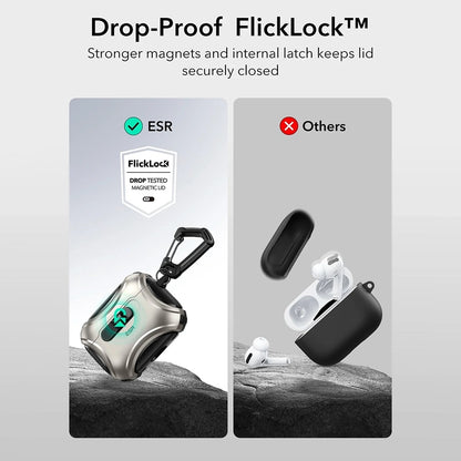 ESR Cyber FlickLock hoes voor Apple AirPods Pro 3, Gri