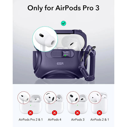 ESR Cyber FlickLock hoes voor Apple AirPods Pro 3, Paars