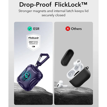 ESR Cyber FlickLock hoes voor Apple AirPods Pro 3, Paars