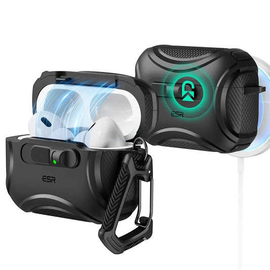 ESR Cyber FlickLock hoes voor Apple AirPods Pro 3, Zwart