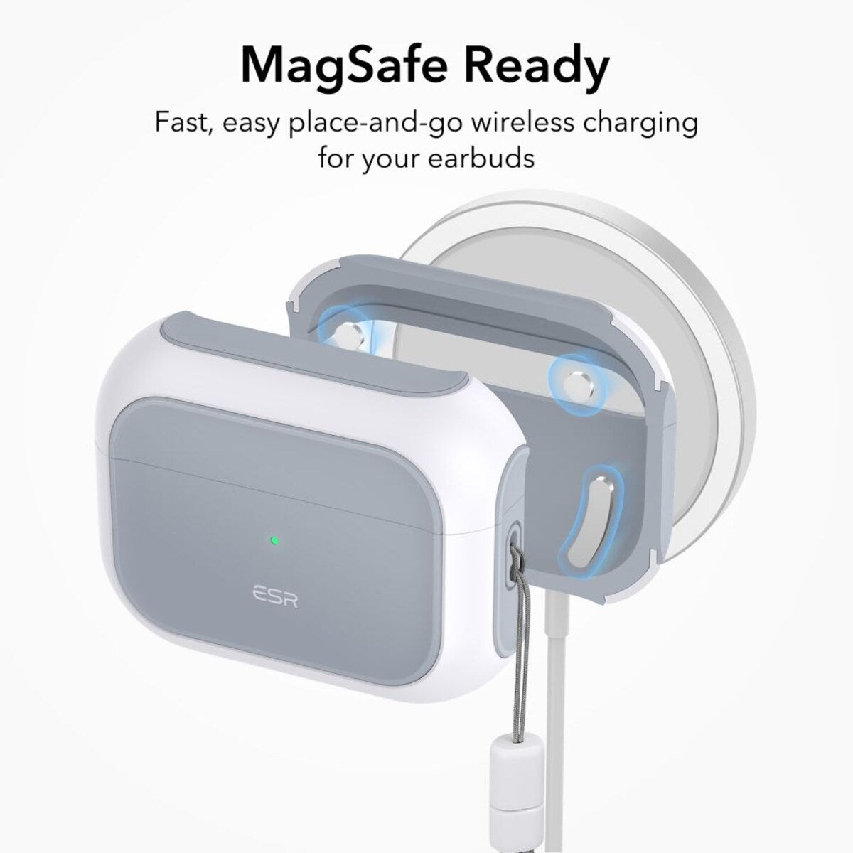 Étui ESR Orbit Hybrid pour Apple Airpods Pro 3, Blanc