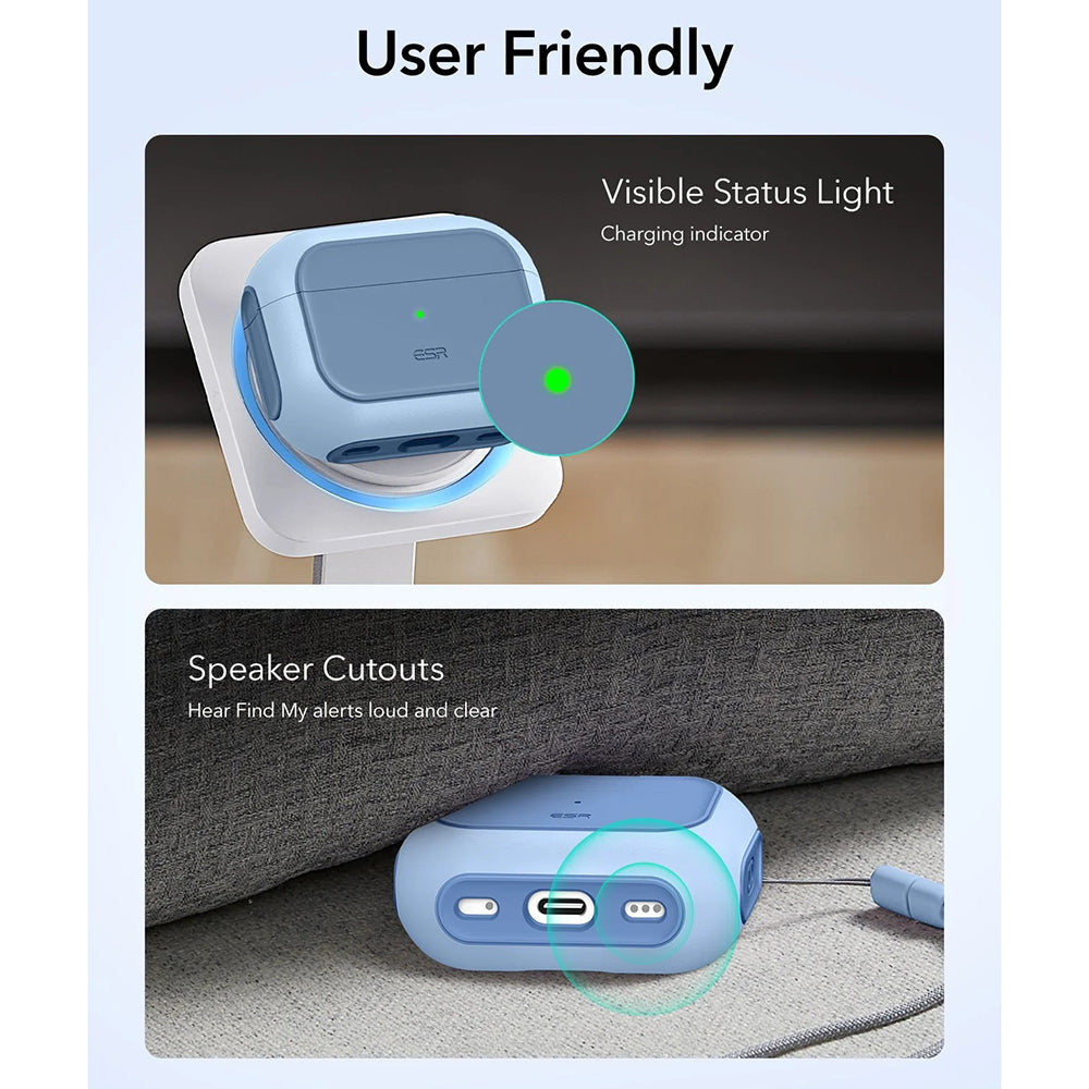 ESR Orbit Hybrid Case for Apple AirPods Pro 3, Blue
