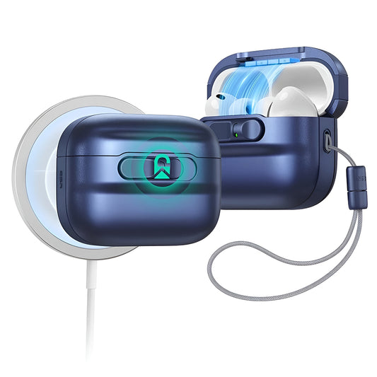 ESR Pulse Magnetic FlickLock hoes voor Apple AirPods Pro 3, Marineblauw