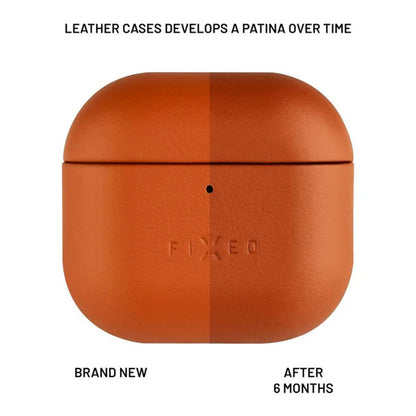 Fixed PodsLeather hoes voor Apple AirPods 4, Bruin