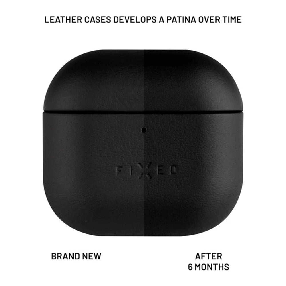 Fixed PodsLeather hoes voor Apple AirPods 4, Zwart