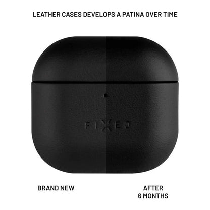 Fixed PodsLeather hoes voor Apple AirPods 4, Zwart
