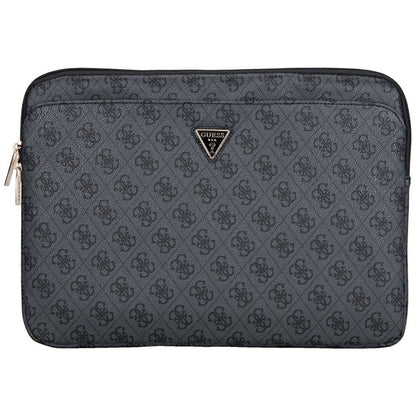 Housse Guess 4G Triangle Logo pour ordinateur portable 14 pouces, Noire