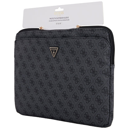 Housse Guess 4G Triangle Logo pour ordinateur portable 14 pouces, Noire